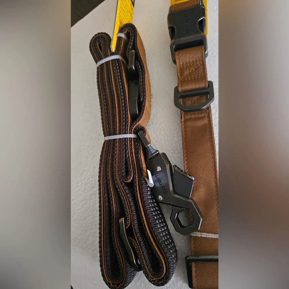 Carhartt Tan Field Dog Collar (L) and Carhartt Tan Field Leash (L)